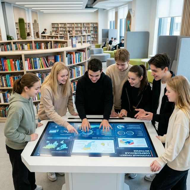 Медиатека и сенсорные столы